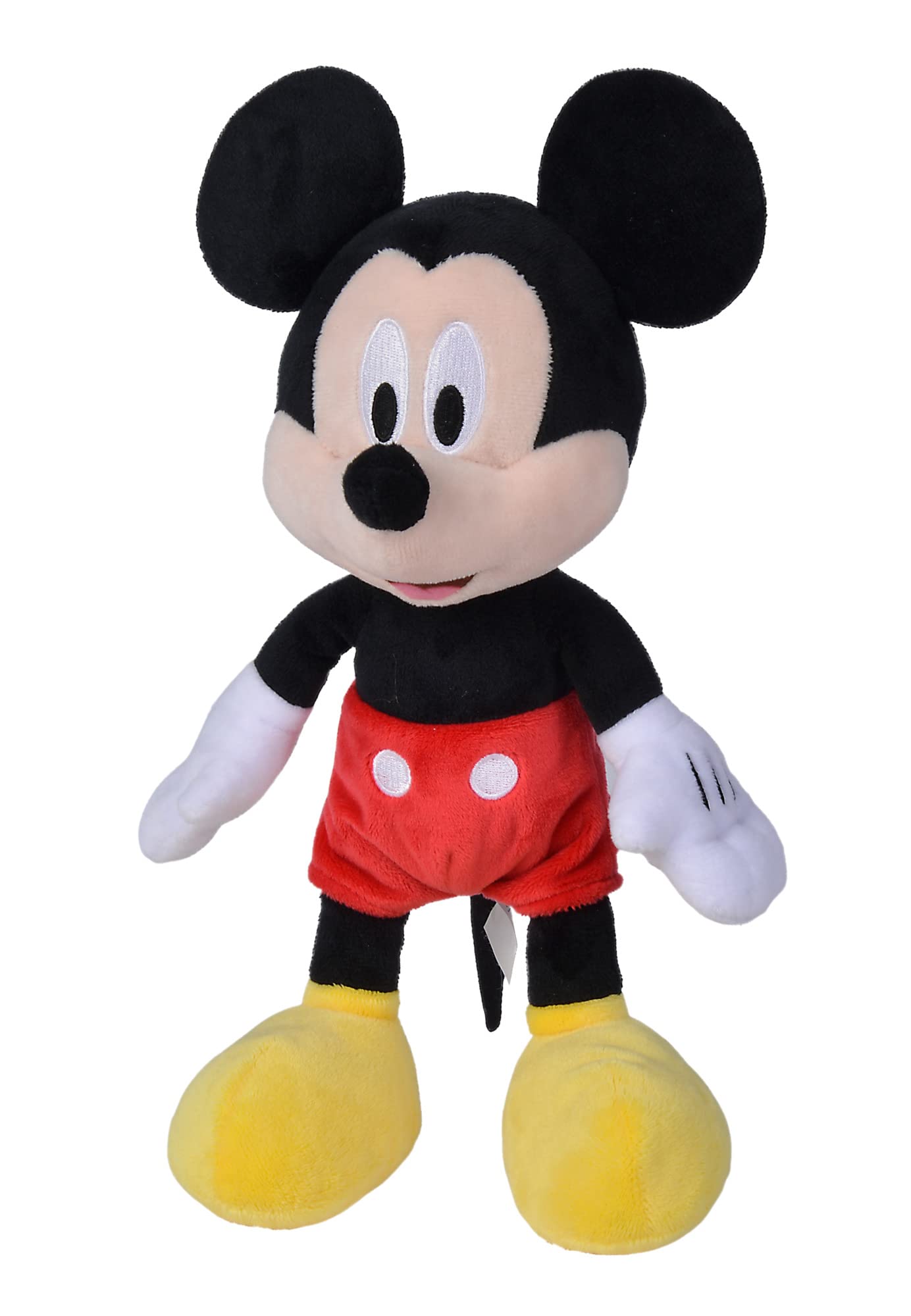 Simba 6315870227 - Disney Minnie Mouse, 25cm plush toy in a pink dress & 6315870225 - Disney Mickey Mouse, 25cm plush toy, cuddly toy, Mickey Mouse, from the first months of life
