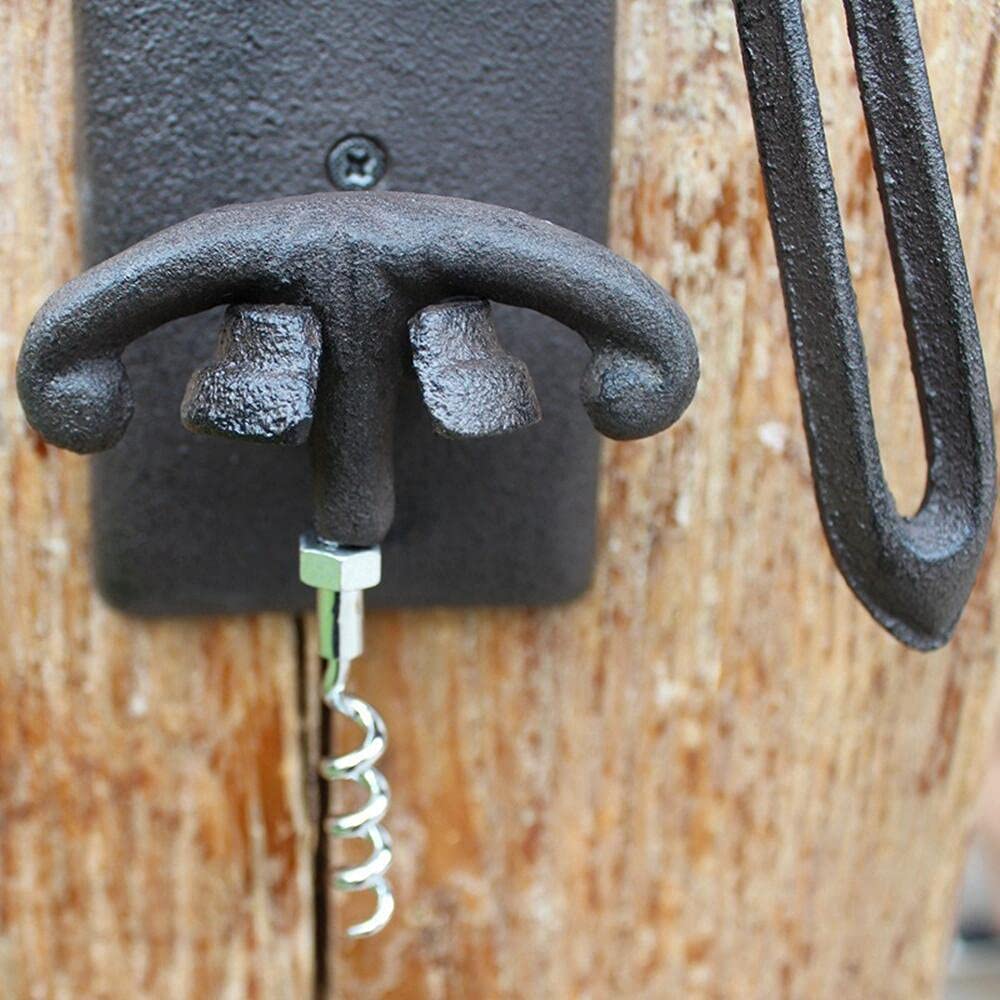 AFUDER Wall Mounted Wine Opener European retro cast iron craftsmanship for home use Corkscrew Kitchen Bar Counter Decoration