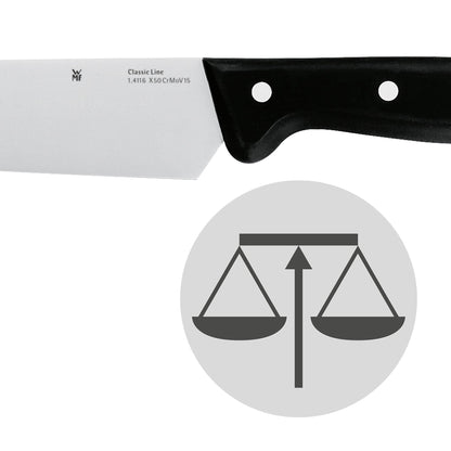 WMF Classic Line Chinese Chef's Knife 31.5 cm, kitchen knife, special blade steel, plastic handle, blade 18.5 cm