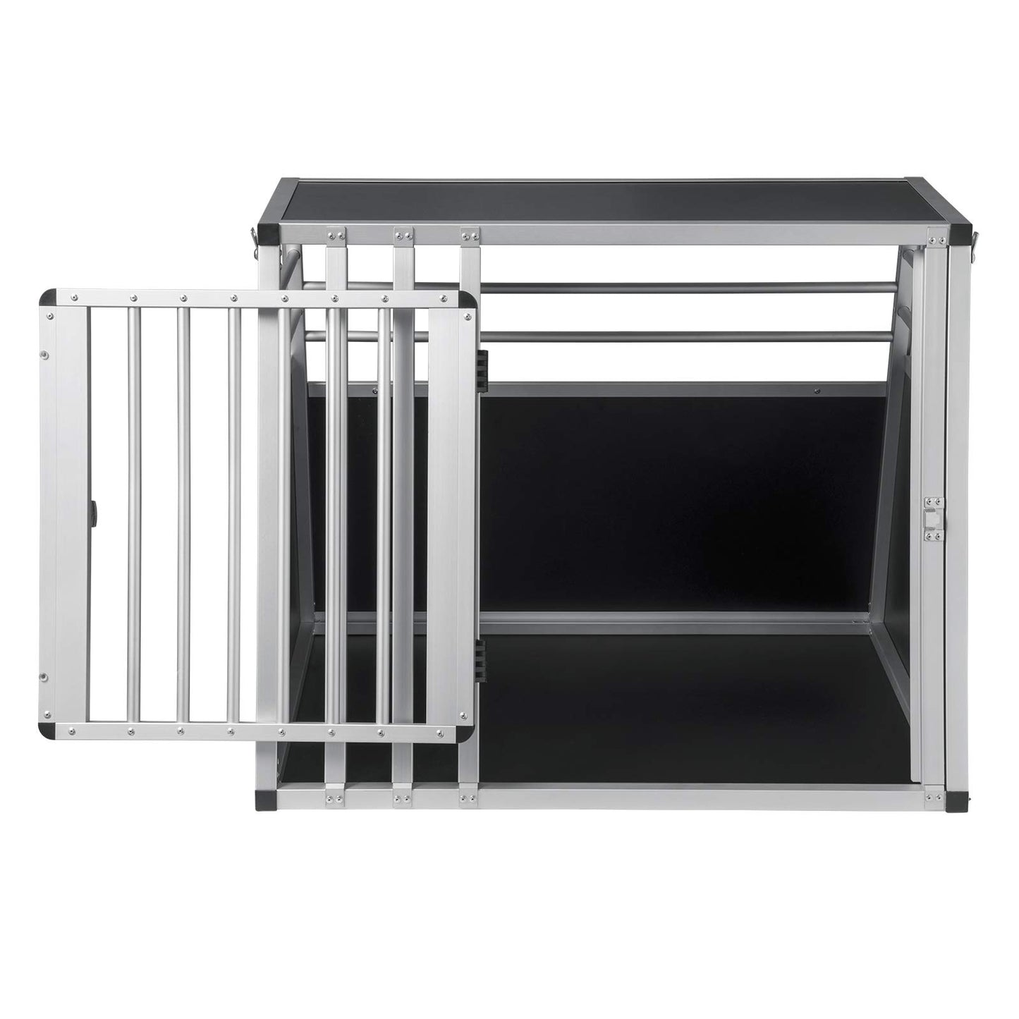 EUGAD Dog Transport Box Aluminum, Trunk Transport Box for Large/Medium Dog Cat 80x65x65cm, Car Transport Boxes Car Dog Box Home Travel, Easy to Clean and Stable