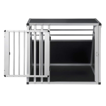 EUGAD Dog Transport Box Aluminum, Trunk Transport Box for Large/Medium Dog Cat 80x65x65cm, Car Transport Boxes Car Dog Box Home Travel, Easy to Clean and Stable