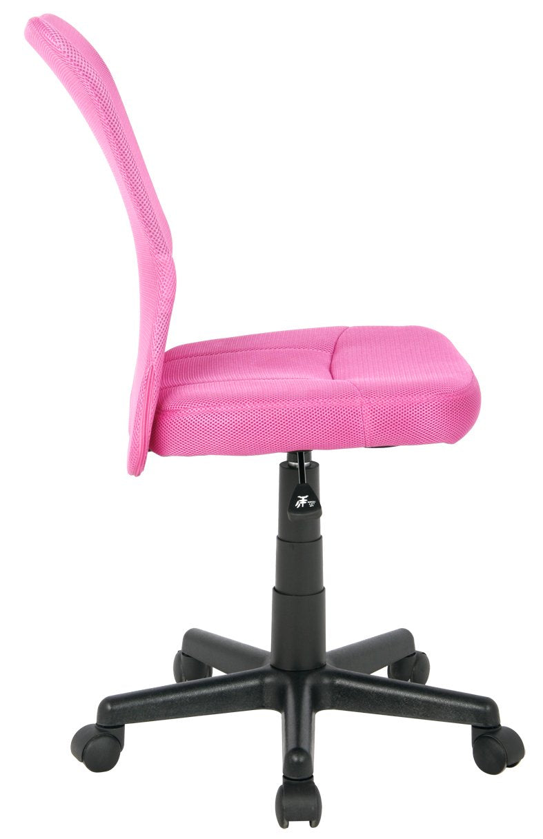 SixBros. Office chair, desk chair, swivel chair for the office or children's room, infinitely height adjustable, fabric desk chair for children, pink, H-298F/1412