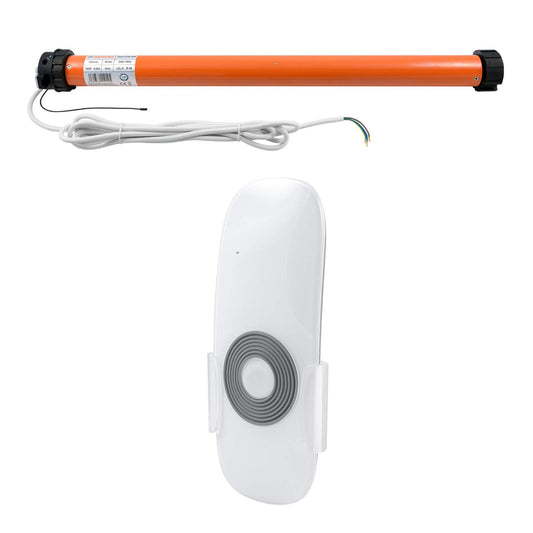 3T-MOTORS Radio-controlled awning motor 3T45-40R + HSE1 (pulling force 40 Nm/80 kg) for 78 mm awning shaft, for retrofitting on awnings up to 5 m projection, easy installation with accessories, awning drive.
