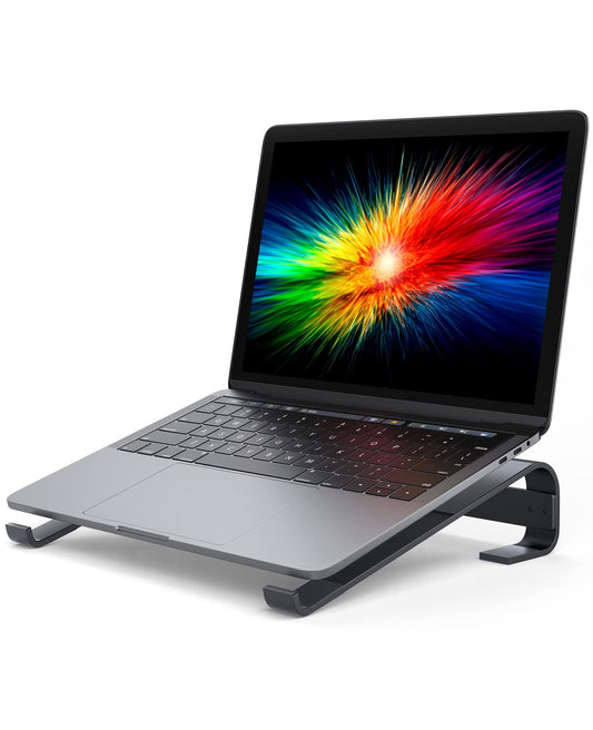 Soqool Laptop Stand, Ergonomic Laptop Holder for Desk, Aluminum Notebook Stand with Ventilation, Compatible with MacBook Air/Pro, Lenovo, Huawei, Acer, Dell, HP (10-17 inches)