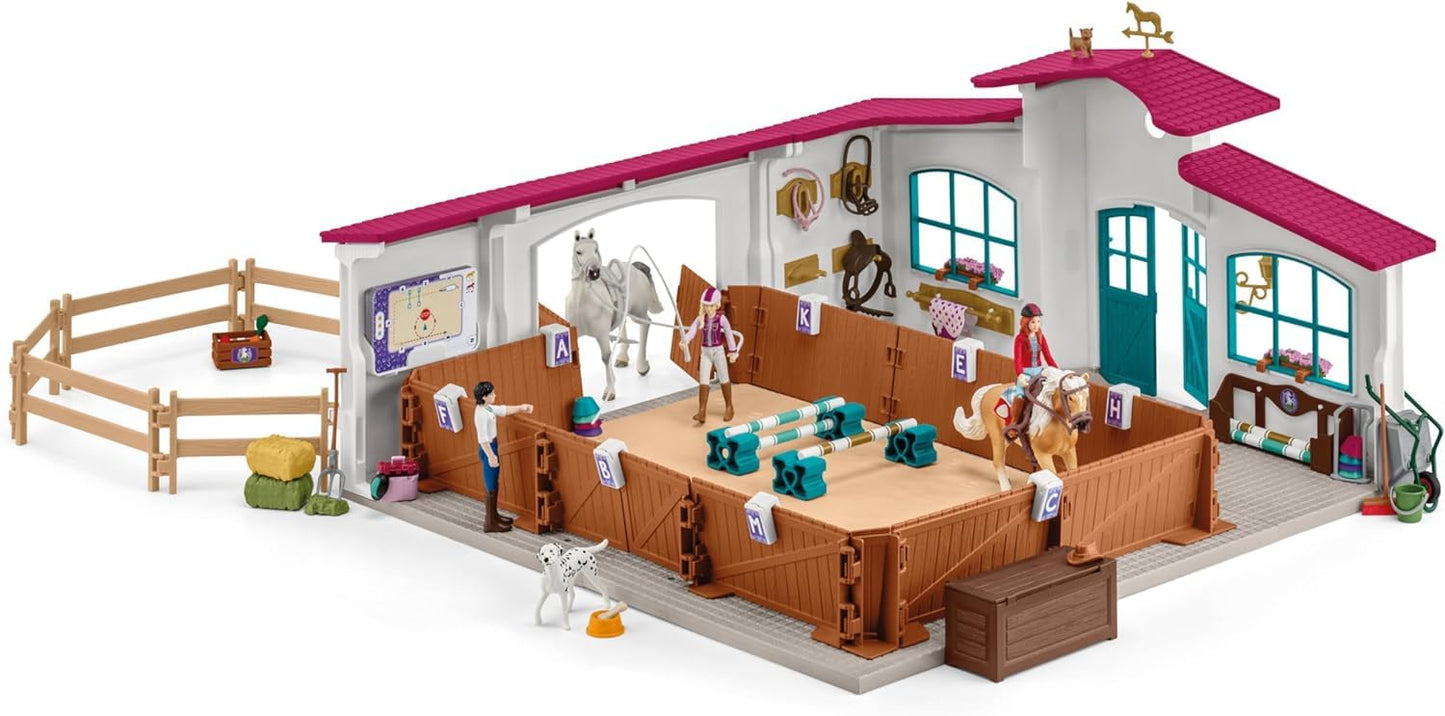 Sneak Horse Club | Riding Arena Peppertree 42639 | with obstacles, paddock, and lots of accessories | great gift for girls and boys | horse toy for kids aged 5 and up | set of 179 pieces