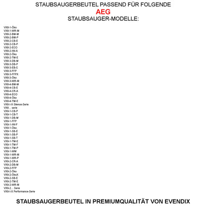 30 vacuum cleaner bags compatible with AEG VX9-2-Öko, 30 dust bags + 3 micro-filters similar to original vacuum bags AEG VX9... series, S-Bag.