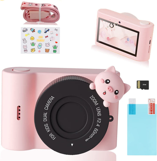 Camera 48MP 1080P HD Video Camera, Selfie Touchscreen Camcorder, WiFi Digital Camera with 32GB SD Card, Christmas Gifts for.