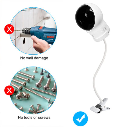 Baby monitor holder for eufy SpaceView/eufy Spaceview S/eufy Spaceview Pro Baby Monitor, Flexible Monitor Stand Holder for Nursery Crib Railings.