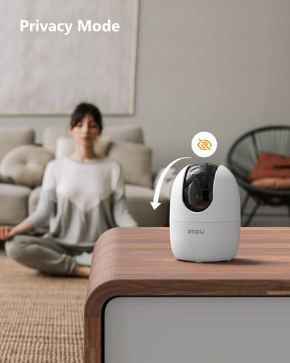Imou indoor surveillance camera, 1080P WiFi camera with 360-degree rotation for pet/baby monitoring, featuring AI person detection, night vision, Alexa compatibility, Ranger 2.