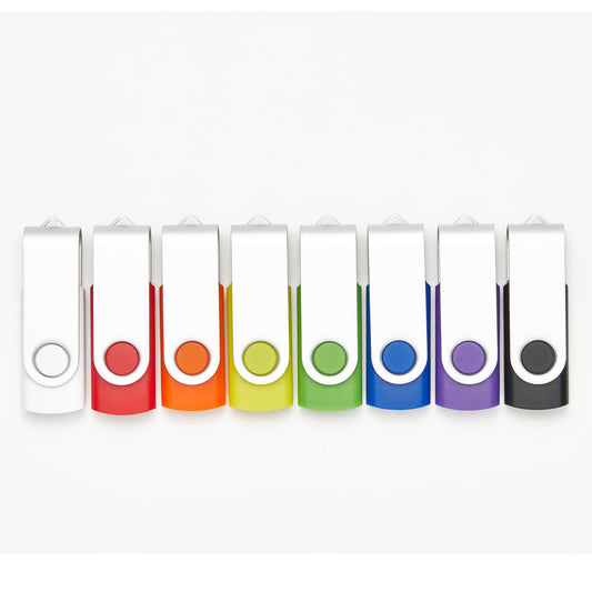 20 pieces 4GB USB flash drives in 5 random colors USB 2.0 wholesale lot bulk memory sticks (4GB, 20 pieces)