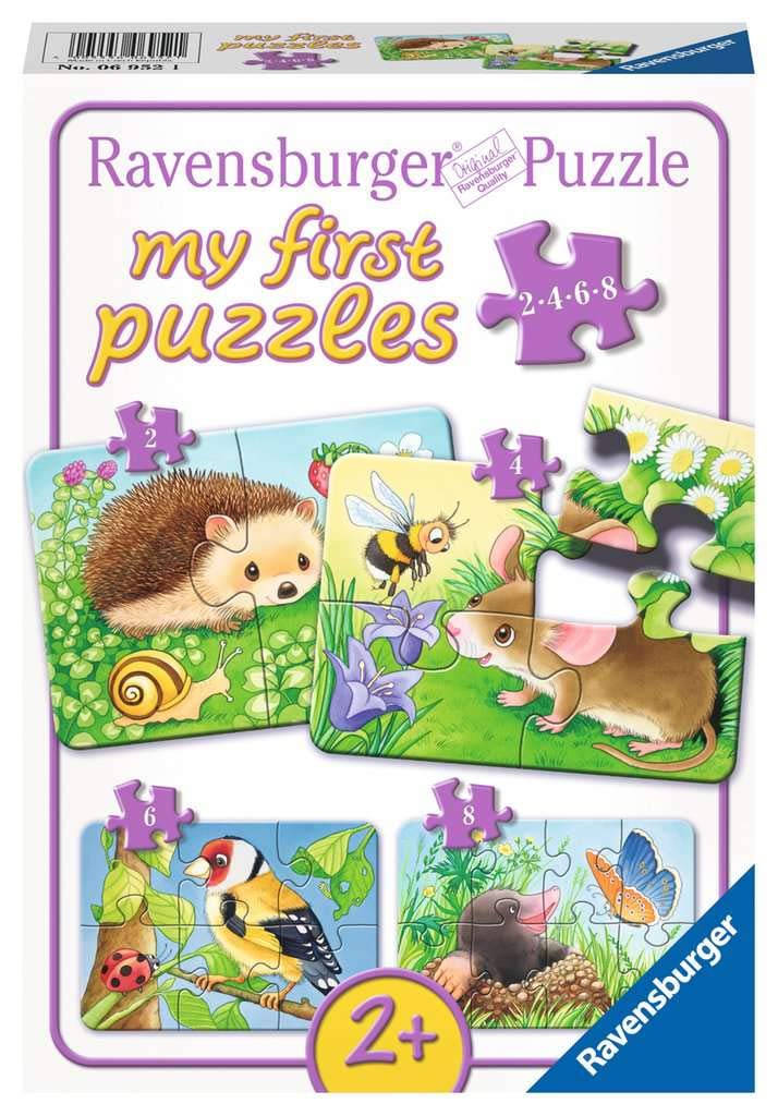 Ravensburger Children's Puzzle - 06954 At Work & Children's Puzzle - 06952 Cute Garden Inhabitants - My First Puzzle with 2,4,6,8 Pieces - Puzzle for Children aged 2 years and up