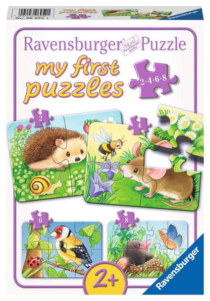 Ravensburger Children's Puzzle - 06954 At Work & Children's Puzzle - 06952 Cute Garden Inhabitants - My First Puzzle with 2,4,6,8 Pieces - Puzzle for Children aged 2 years and up