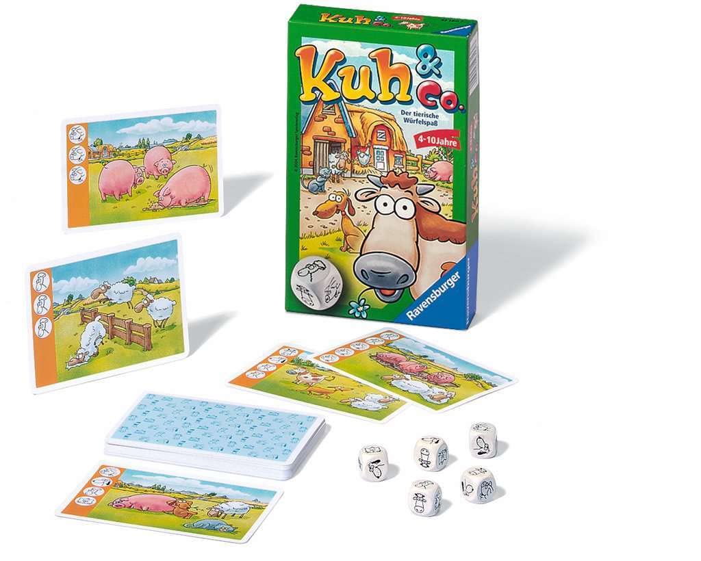 Ravensburger 23119 - Max the Bunny, travel game for 2-4 players & 23160 - Cow and Co, travel game for 2-6 players, children's game for ages 4 and up, perfect for on-the-go fun