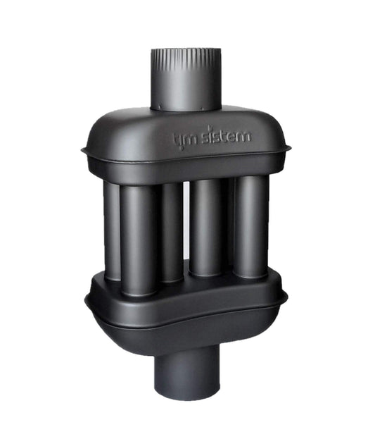 TimSistem 120mm exhaust heat exchanger, warm air exchanger, chimney pipe, smoke gas cooler, exhaust pipe diameter (60 cm)