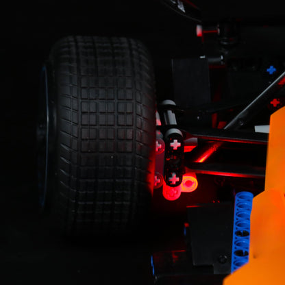 LocoLee LED Light Set Compatible with LEGO McLaren F1, LED Lighting Set Compatible with LEGO 42141 McLaren Formula 1 Race Car - Lights Only Set, No Model (Remote Control Version)