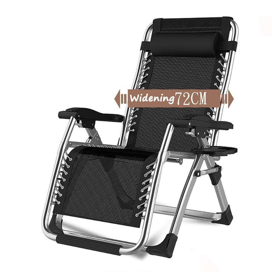 Oversized zero gravity patio lounger chair, folding sun loungers for garden and outdoor, recliner beach armchair supporting up to 200kg (Color: Without Cushions)