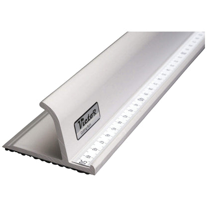 Victor Bar cutting ruler 50cm made of aluminum professional version non-slip - Metal ruler - Aluminum ruler 50cm - Cutting ruler with steel edge - Steel ruler 500mm - Cutting ruler