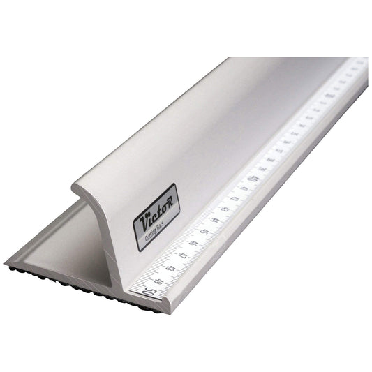 Victor Bar cutting ruler 50cm made of aluminum professional version non-slip - Metal ruler - Aluminum ruler 50cm - Cutting ruler with steel edge - Steel ruler 500mm - Cutting ruler