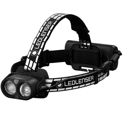 Ledlenser H19R Signature Premium Headlamp LED, rechargeable, with red light, waterproof IP67, 4000 lumens, Bluetooth remote control, beam distance 330m, USB magnetic charging cable, helmet mount, Outdoor MTB