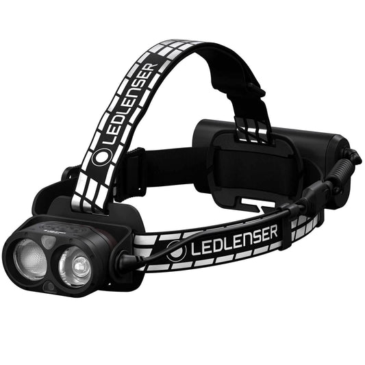 Ledlenser H19R Signature Premium Headlamp LED, rechargeable, with red light, waterproof IP67, 4000 lumens, Bluetooth remote control, beam distance 330m, USB magnetic charging cable, helmet mount, Outdoor MTB