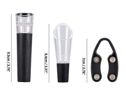 Corkscrew, Bi-Comfort Electric Wine Opener, Automatic Bottle Opener, Wine Bottle Opener Luxury Gift Set includes foil cutter, wine pourer, and vacuum wine stopper.