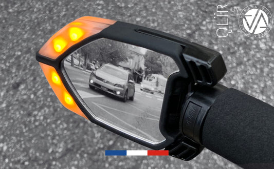 VISAIA BIKE QLïR Rearview Turn Signal for bike and scooter.