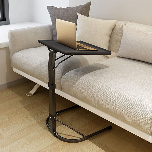 NICEME Folding Laptop Table Side Table Laptop Table Height Adjustable Tilt Adjustable Lightweight Portable for Bed Sofa Outdoor Color: Black, Size: 43x43cm