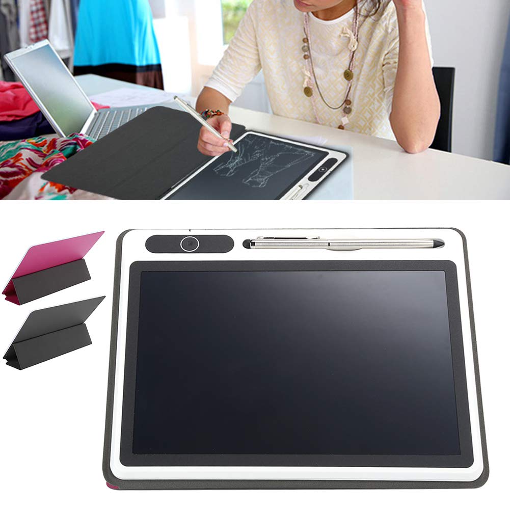 LCD writing tablet, electronic notepad writing tool, 10-inch digital drawing board with faux leather case.