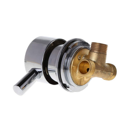 CADANIA Mixing Valve for Hot and Cold Water, G1/2" Thermostatic Shower Mixer Tap Two In One Outlet Faucets for Shower Room Wall Mounted
