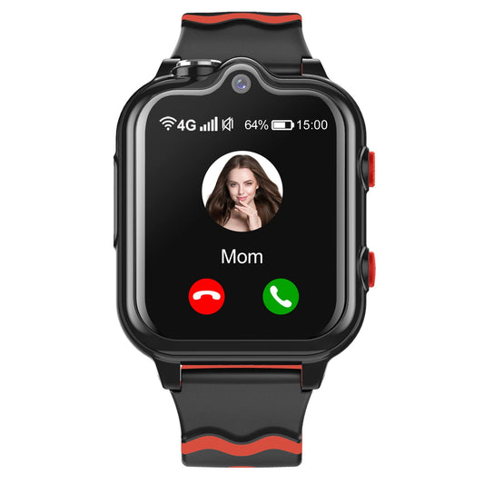 Kids smartwatch with GPS and phone, 4G WiFi, video call, SOS, 2 cameras, waterproof, SMS, alarm, stopwatch, class mode, reject unknown call, music/video player. Perfect gift for boys and girls.
