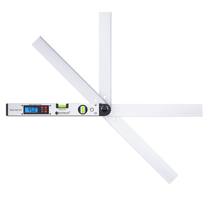 Neoteck Digital Angle Finder 400mm with LCD Spirit Level 0-225° Digital Inclinometer Angle Measuring Tool for vertical horizontal Dual-Level.
