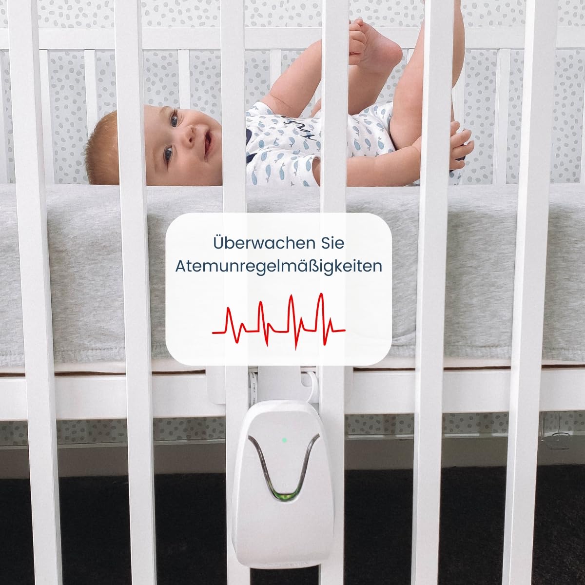Babysense Video Baby Monitor with 2.4" screen & Medically certified movement monitor for babies with real-time alerts for absent breathing movement, contactless, 2-in-1.