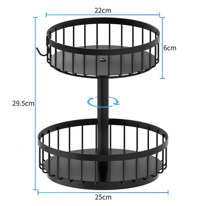 AIRUJIA 360° Rotating Spice Rack Organizer, Metal Sturdy Spice Holder Lazy Susan, Multifunctional Turntable for Kitchen Table Countertop, Cosmetics