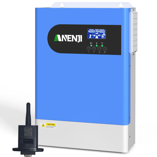 Aninerel 6200W Hybrid inverter 48V, battery-free operation, Parallel function, Max. PV 500Vdc Pure sine wave inverter 230V with 120A MPPT solar charge controller, For lithium batteries, with WiFi module