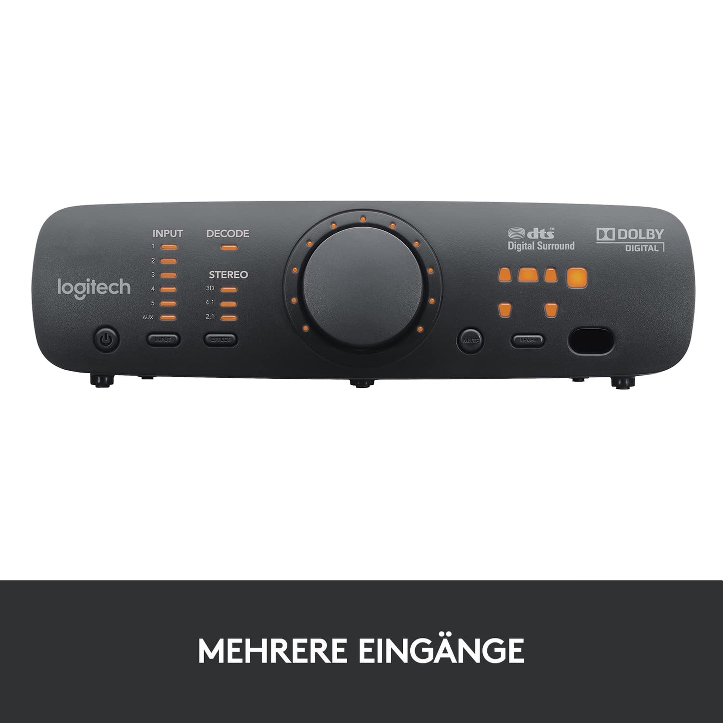 Logitech Z906 5.1 Sound System, speakers with 1000 watts surround sound, THX, multiple audio inputs, remote control, EU plug, compatible with PC/PS4/Xbox/stereo system/TV/smartphone/tablet - Black