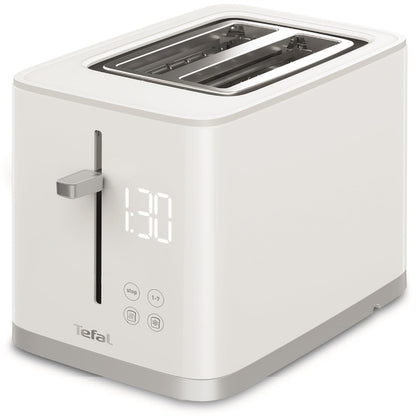 Tefal TT6931 Sense Toaster | 7 browning levels | Digital display | Countdown | Reheat/Defrost | Crumb tray | Stop button | White
