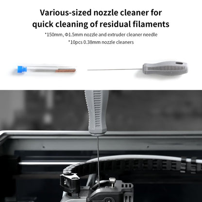 Creality 3D Printer Tool Kit Pro 74pcs Toolkit, Model Post-Processing 3D Printer Tool Kit, Nozzle Cleaning Set, Finishing, Deburring, Removal Tools, Cleaning Needles, for all 3D Printers
