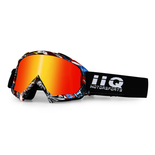 IIQBOVEN Motorcycle Goggles, Motocross Goggles, Dirt Bike Goggles, ATV Goggles, Off Road Goggles, Cycling Goggles, MX Goggles for Men Women Youth Fit Over Glasses UV400 Windproof Dustproof MTB Goggles