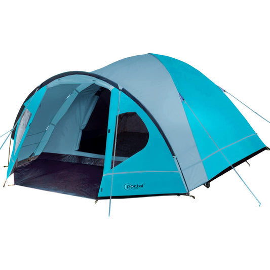 Portal tent for 3-4 people camping, waterproof with 4000mm dome tent and vestibule. Family tent, festival tent for camping, travel, garden.