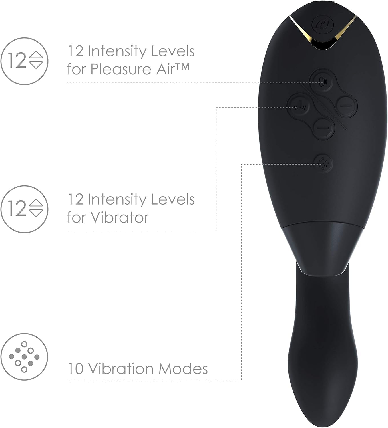 Womanizer InsideOut Clitoral Sucker Vibrator for Women - Clitoris Stimulator with Thrusting Function for Her - Rabbit Vibrator with 12 Intensity Levels