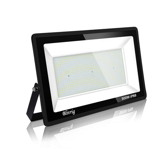 Blivrig LED Floodlight Outdoor 500W Warm White, Outdoor Floodlight, Super Bright 50000LM Floodlight, Outdoor Spotlight IP66 Waterproof, 3000K Outdoor Floodlight, Warm Spotlight for Garden, Garage, Yard