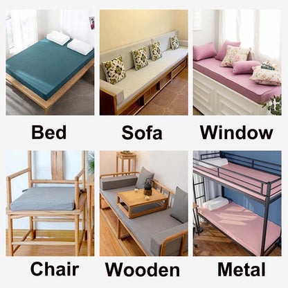 YURO Extra Long Foam Pillow - high-density cushion foam pad for floor mattress and seat cushion.