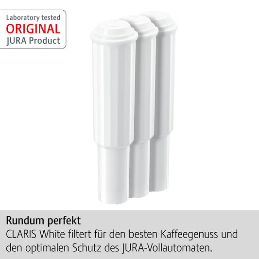 JURA original - CLARIS White filter cartridge against limescale deposits - TÜV-certified hygiene - 3-pack - 68739