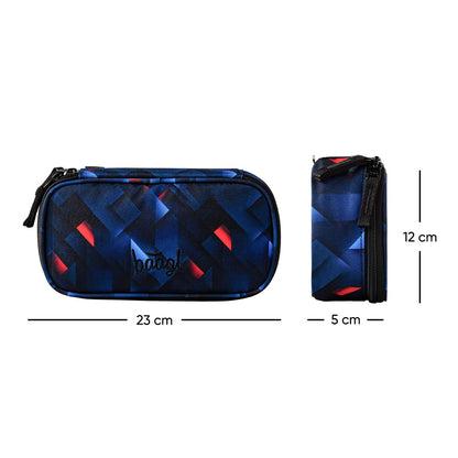 Baagl pencil case for boys - school pencil case for stationery - school supplies pen case, children's pencil case, case for school (Skate Indigo)