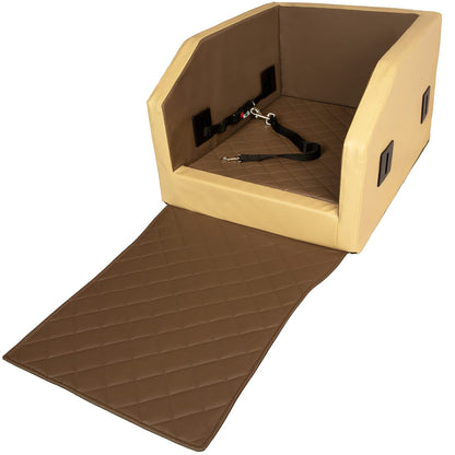 CopcoPet Backseat Dog Car Seat Auto Dog Bed Dog Bed Transport Bed Car Seat Cover (55 x 105 x 38 cm, Black)