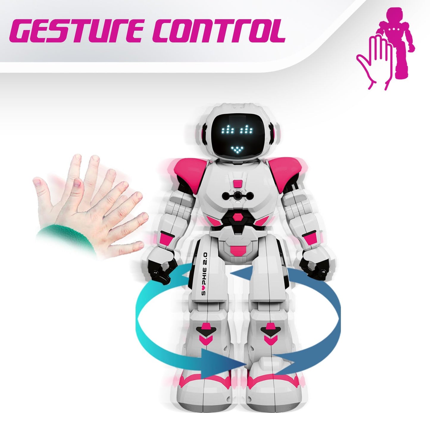 Xtrem Bots - Sophie | Robot Toy | Robot for Kids Ages 4+ | Girl Robot | Remote Control Robot | Programmable Robot | Remote Controlled Robot Color Pink