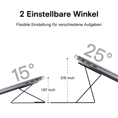 MOFT Laptop Stand, Foldable Notebook Stand with 2 adjustable angles, Improve Posture, Compatible with MacBook Air, MacBook Pro 11''-16'', Self-adhesive - Black Patterned.