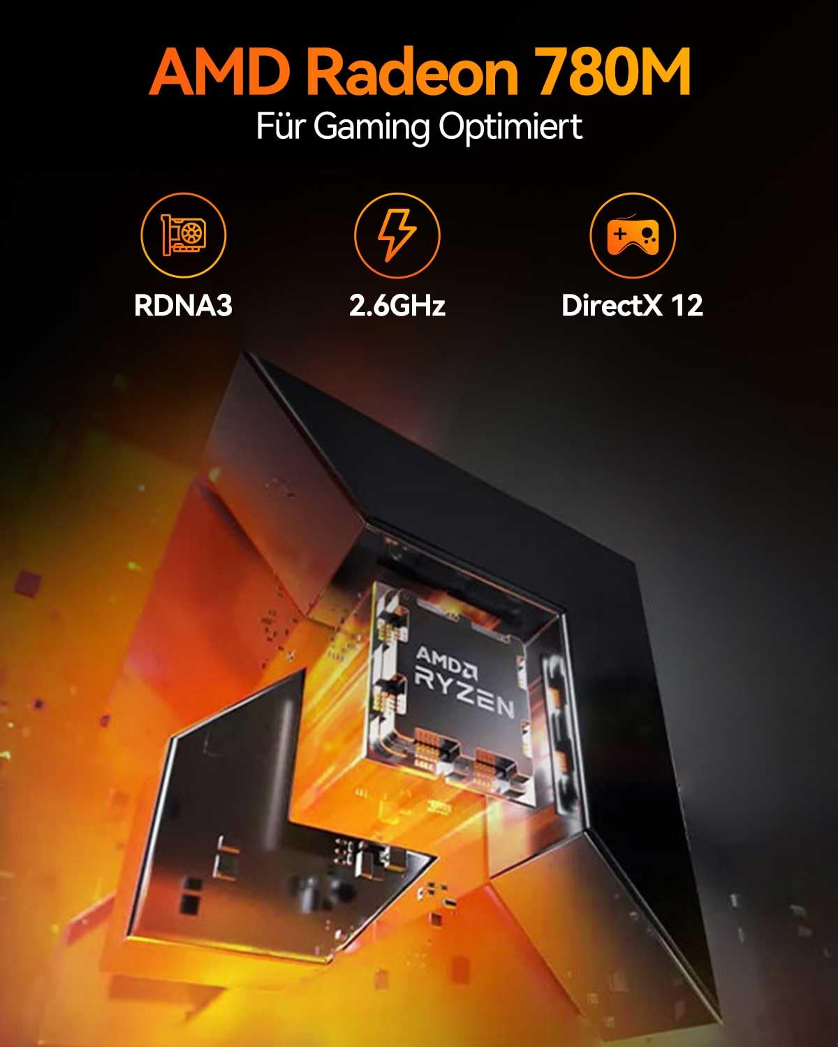 GEEKOM A8 Mini PC with AMD Ryzen 7 8745HS (3-year warranty), 32GB DDR5 & 1TB SSD Windows 11 Pro Mini Computer, AMD Radeon 780M | 6x USB | 8K | IceBlast 2.0 Cooling System | Compact Desktop PC for Home Office.