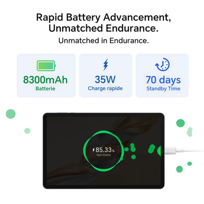 HONOR Pad X9a 6GB 128GB Tablet, 11.5-inch 120Hz 2.5K Fullview Display, Snapdragon 685, 8300mAh battery, Android 15, WiFi Version, Gray