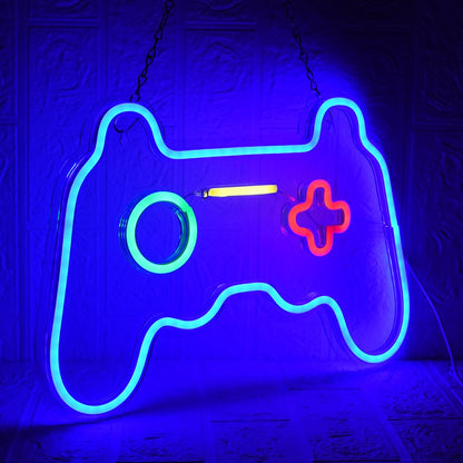 UExnkj-Y Gamepad Neon Sign LED Neon Gamepad Sign Game Room Light Party Bar Wall Sign
